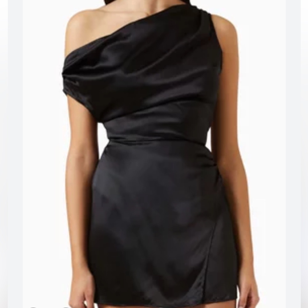 Reformation Black Silk Mini Dress